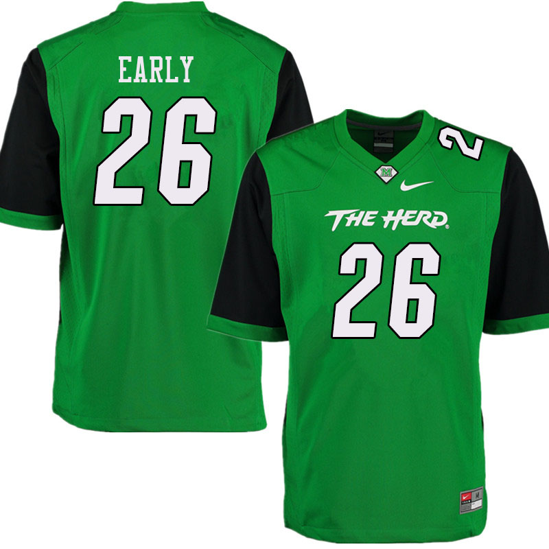 Men #26 Joseph Early Marshall Thundering Herd College Football Jerseys Sale-Green